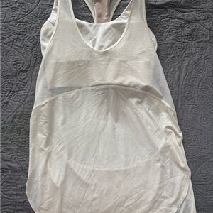 Lululemon White Racerback Tank Top w/built in bra